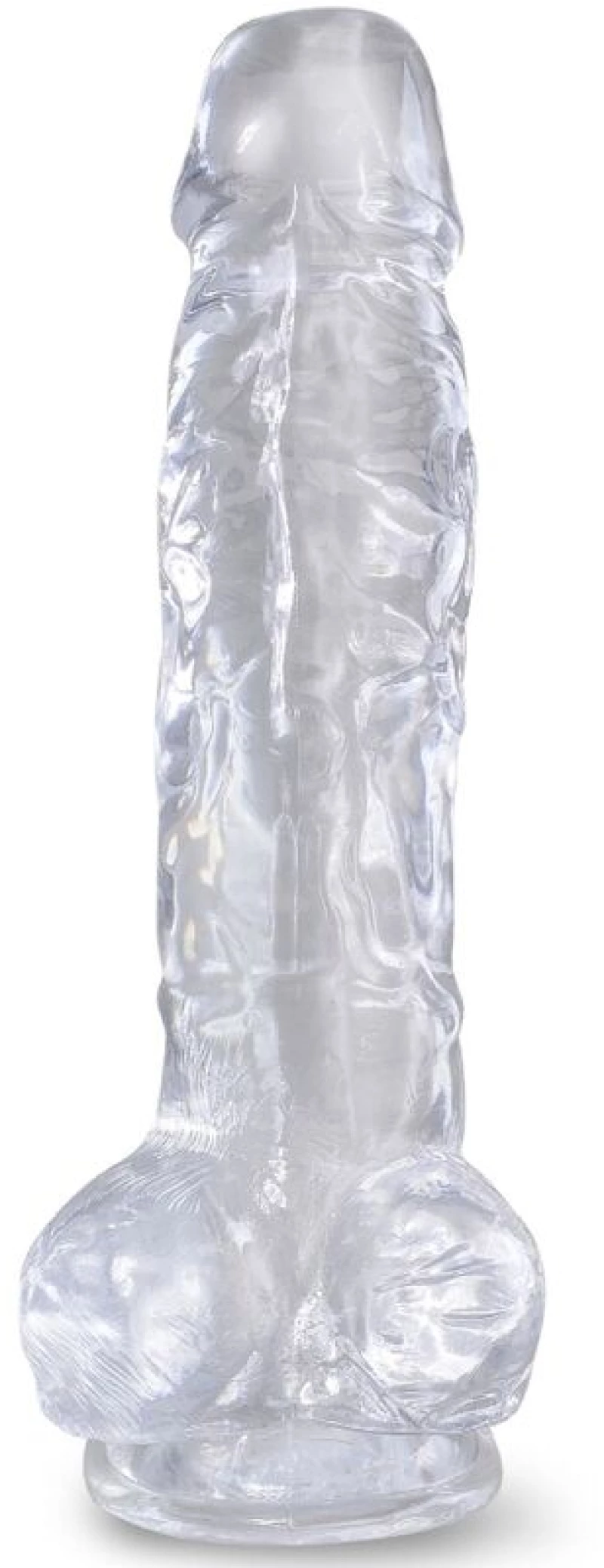 KING COCK CLEAR - REALISTIC PENIS WITH BALLS 16.5 CM TRANSPARENT