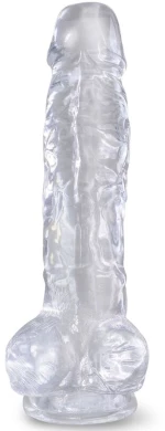 KING COCK CLEAR - REALISTIC PENIS WITH BALLS 16.5 CM TRANSPARENT