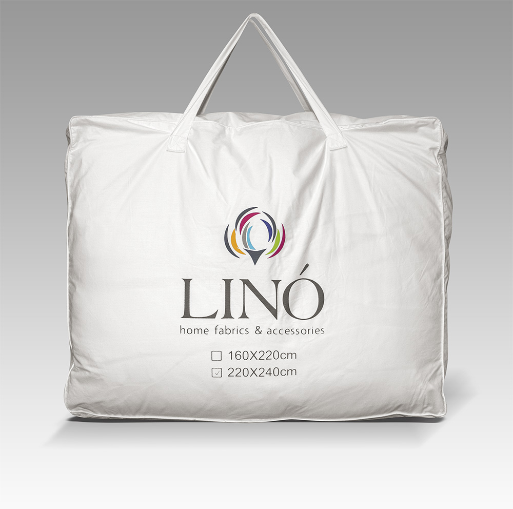 LINO ΠΑΠΛΩΜΑ DESSAN WHITE 220X240/80% ΠΟΥΠΟΥΛΟ-20%ΦΤΕΡΟ