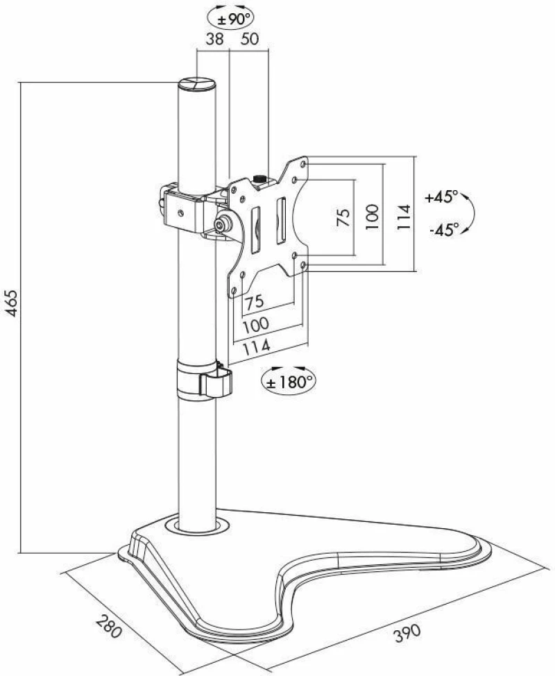 Logilink Επιτραπέζια Βάση Οθόνης (BP0044)