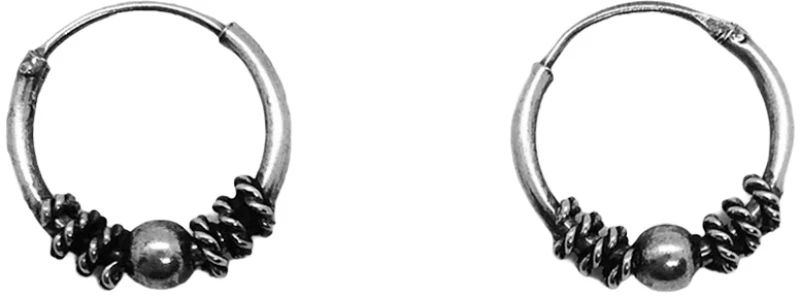 Ασημένιος Κρίκος Βali 12mm, Γυναικείος, ABP-E20105-02 | Asimi Body Piercing