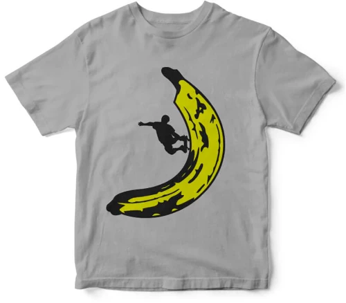 Ανδρικό T-shirt Banana Skateboard Γκρι