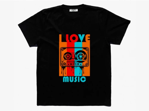 I love music Μαύρο