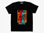 I love music Μαύρο