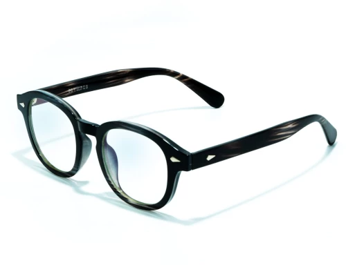 Olympus Blue Light Glasses Euclides Black Wood Unisex Γυαλιά Οθόνης σε Μαύρο Χρώμα & Στρογγυλό Φακό