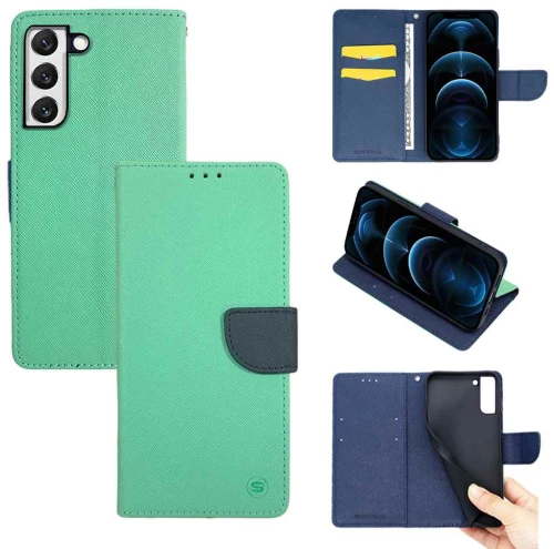 Θήκη Βιβλίο Sonique Trend Book Samsung Galaxy S22 Plus Βεραμάν / Σκούρο Μπλε - Sonique - Βεραμάν / Σκούρο Μπλε - Galaxy S22 Plus