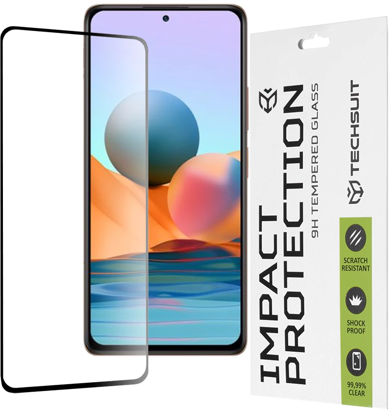 Techsuit - 111D Full Cover / Full Glue Glass - Xiaomi Redmi Note 10 Pro / Note 10 Pro Max - Black