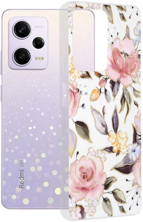 Techsuit - Marble Series - Xiaomi Redmi Note 12 Pro 5G / Poco X5 Pro - Chloe White