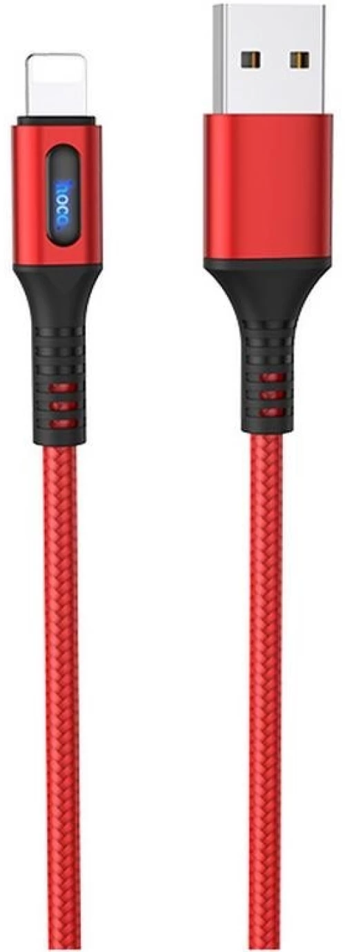 HOCO U79 Admirable Smart Power Off Καλώδιο Lightning 2.4A 1.2m Κόκκινο