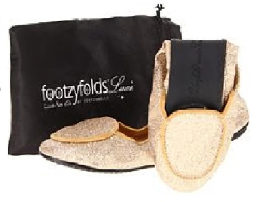 Μπαλαρίνα γυναικεία Footzyfolds gold sugar