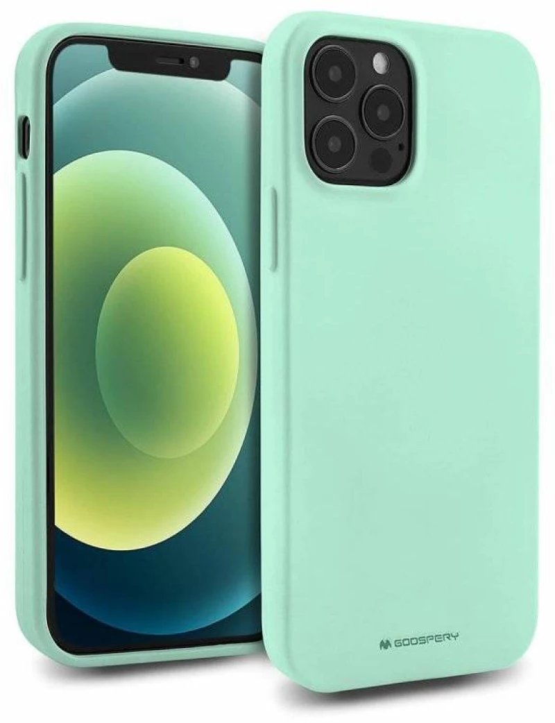Case IPHONE 14 Matte Silicone Mercury Soft Jelly mint