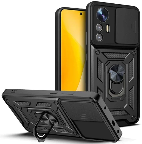 Case XIAOMI 12 LITE Tech-Protect Camshield Pro black