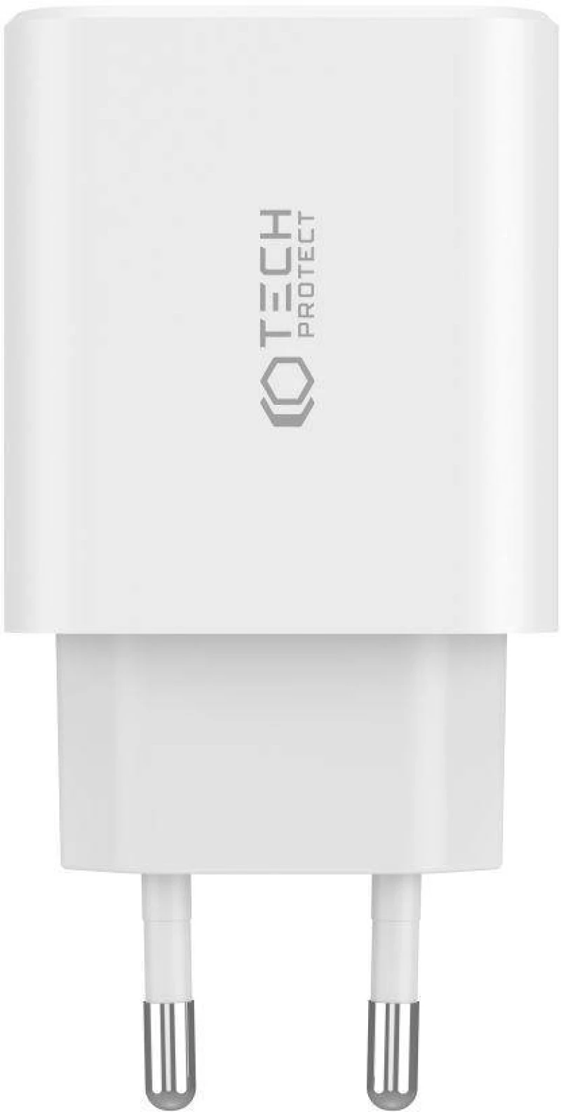 Wall Charger 30W 2x PD USB-C + QC3.0 USB Tech-Protect C30W white
