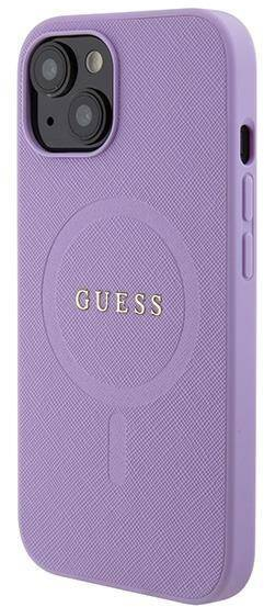 Original Case APPLE IPHONE 15 Guess Hardcase Saffiano MagSafe (GUHMP15SPSAHMCU) purple