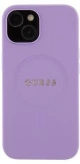 Original Case APPLE IPHONE 15 Guess Hardcase Saffiano MagSafe (GUHMP15SPSAHMCU) purple