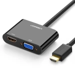 UGREEN HDMI to VGA/HDMI Converter w Audio CM101, Black (40744)