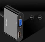 UGREEN HDMI to VGA/HDMI Converter w Audio CM101, Black (40744)