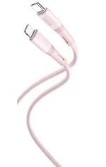 XO NB-Q226A Καλώδιο Φόρτισης Σιλικόνης USB-C σε Lightning, 27W, 1m, Ροζ