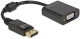 DELOCK αντάπτορας DisplayPort σε VGA 61006, 1920x1200p, passive, μαύρος