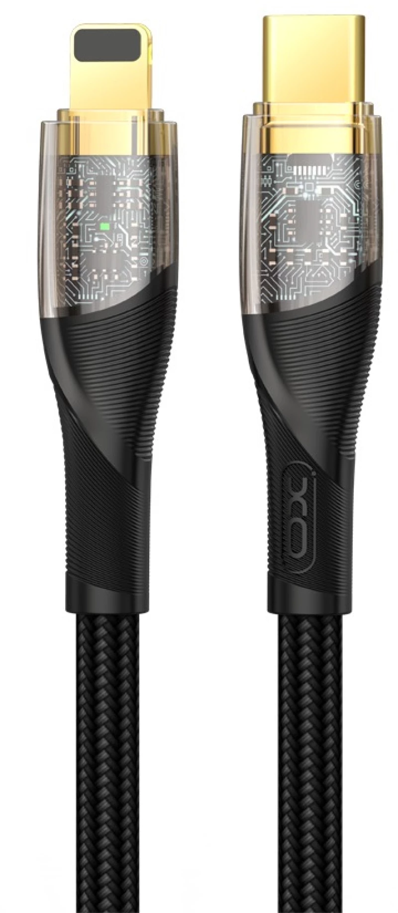 XO NB-Q223B Καλώδιο Φόρτισης USB-C - Lightning, 1m, 27W, Μαύρο