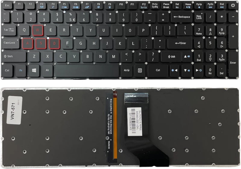 Πληκτρολόγιο Laptop Acer Aspire VX 15 VX5-591G-5652 Keyboard Backlit  (Κωδ.40637USBACKLIT)