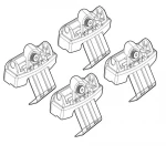 VW GOLF 7 5D 11/12+ KIT ΑΚΡΑ (ΠΟΔΙΑ) ΓΙΑ ΜΠΑΡΕΣ NORDRIVE N21129