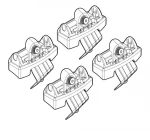 LANCIA DELTA 6/08+ KIT ΑΚΡΑ (ΠΟΔΙΑ) ΓΙΑ ΜΠΑΡΕΣ NORDRIVE N21104