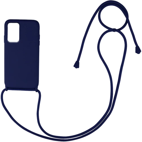 Θήκη Σιλικόνης με Κορδόνι CarryHang Samsung Galaxy A53 5G Μπλε Σκούρο - My Colors - Μπλε Σκούρο - Galaxy A53 5G