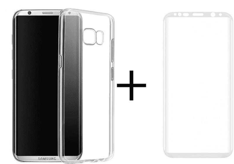 3D προστατευτικό γυαλιού + θήκη, Remax Crystal, για Samsung Galaxy S8 Plus, λευκό - 52304