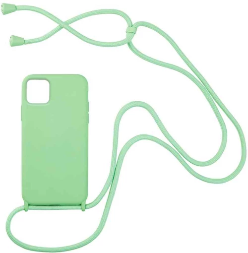 Θήκη Σιλικόνης με Κορδόνι CarryHang Apple iPhone 11 Pro Πράσινο Ανοιχτό - My Colors - Πράσινο Ανοιχτό - iPhone 11 Pro