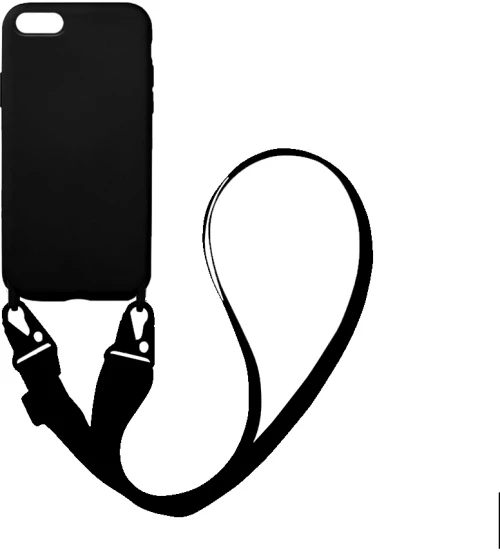 Θήκη CarryHang Liquid Silicone Strap Apple iPhone 7 Plus / iPhone 8 Plus Μαύρο - My Colors - Μαύρο - iphone 7 Plus, iphone 8 Plus