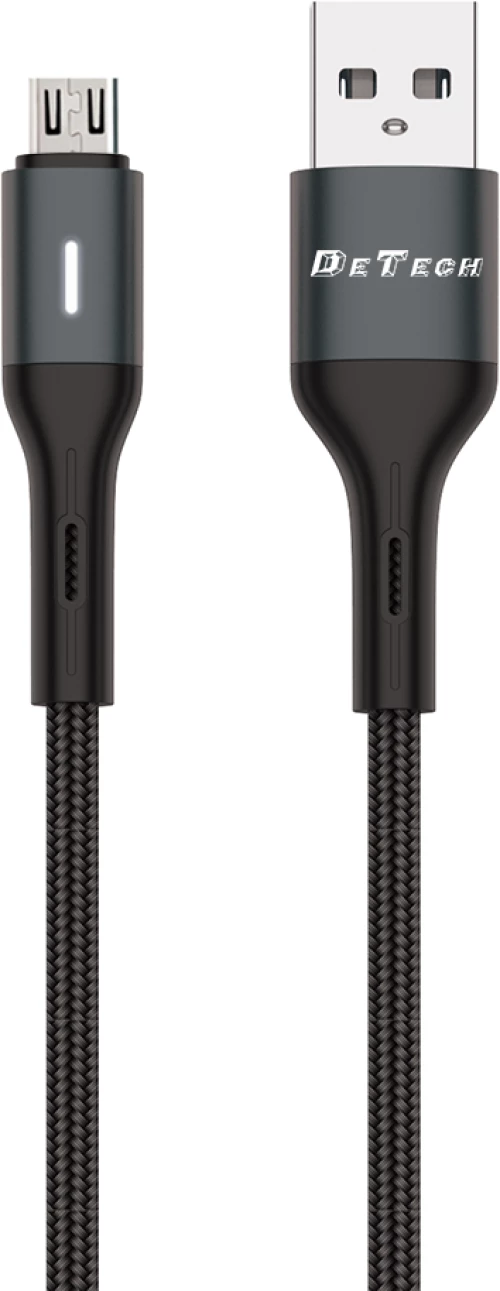 Kαλώδιο δεδομένων DeTech DE-C38M, Micro USB, 1.0m, Μαυρο - 40197