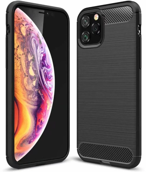 Techsuit - Carbon Silicone - iPhone 11 Pro Max - Black