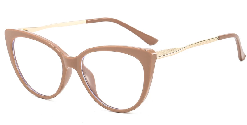 Techsuit - Anti-Blue Light Glasses Reflex Metal (F5018-C4) - Cat Eye - Nude