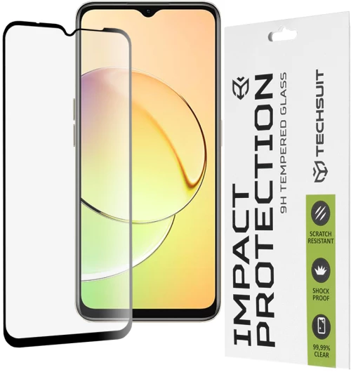 Techsuit - 111D Full Cover / Full Glue Glass - Realme 10 5G - Black