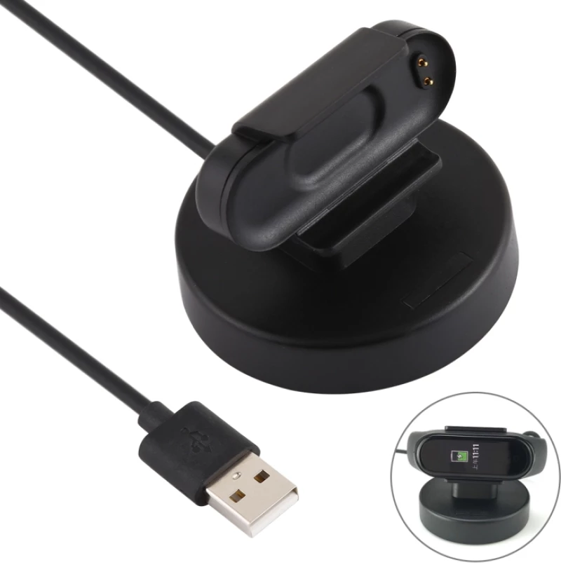 Φορτιστής Xiaomi Mi Band 4 Charger Charging Dock Base Stand Holder 1m Charging Cable Black - OEM