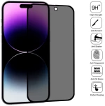 Privacy Tempered Glass για iPhone 14 Pro Max -Φιμέ Μαύρο Full Cover OEM