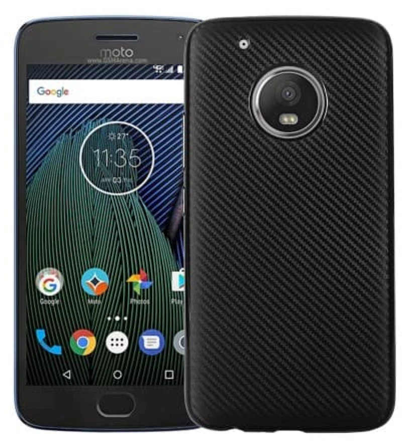 OEM Back Cover Carbon TPU για Motorola Moto G5 Μαύρο