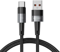 Tech- Protect® Ultraboost Braided Καλώδιο USB-A σε USB-C 66W 1m- Grey