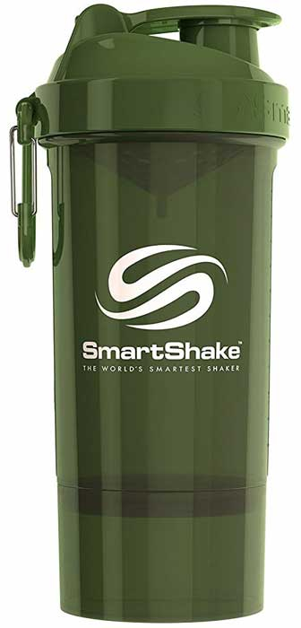 Protein Shaker ONE 2GO 800ml - SmartShake / Σέικερ Πρωτεΐνης Διασπώμενο - Army Green