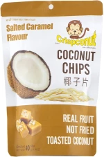 Τσιπς Καρύδας με Αλμυρή Καραμέλα Crispconut Coconut Chips Salted Caramel 40g