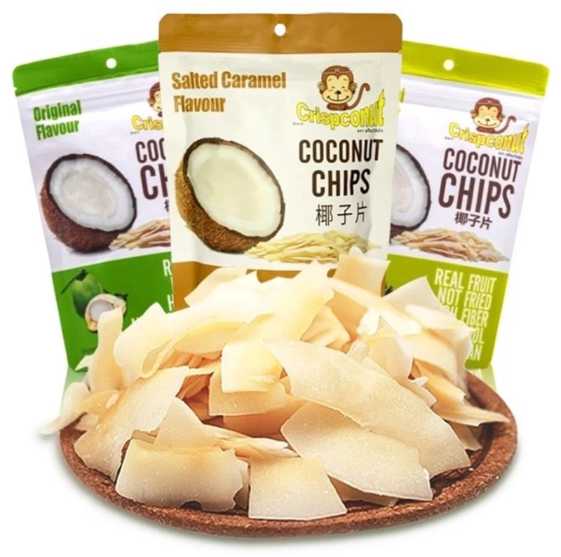 Τσιπς Καρύδας με Αλμυρή Καραμέλα Crispconut Coconut Chips Salted Caramel 40g