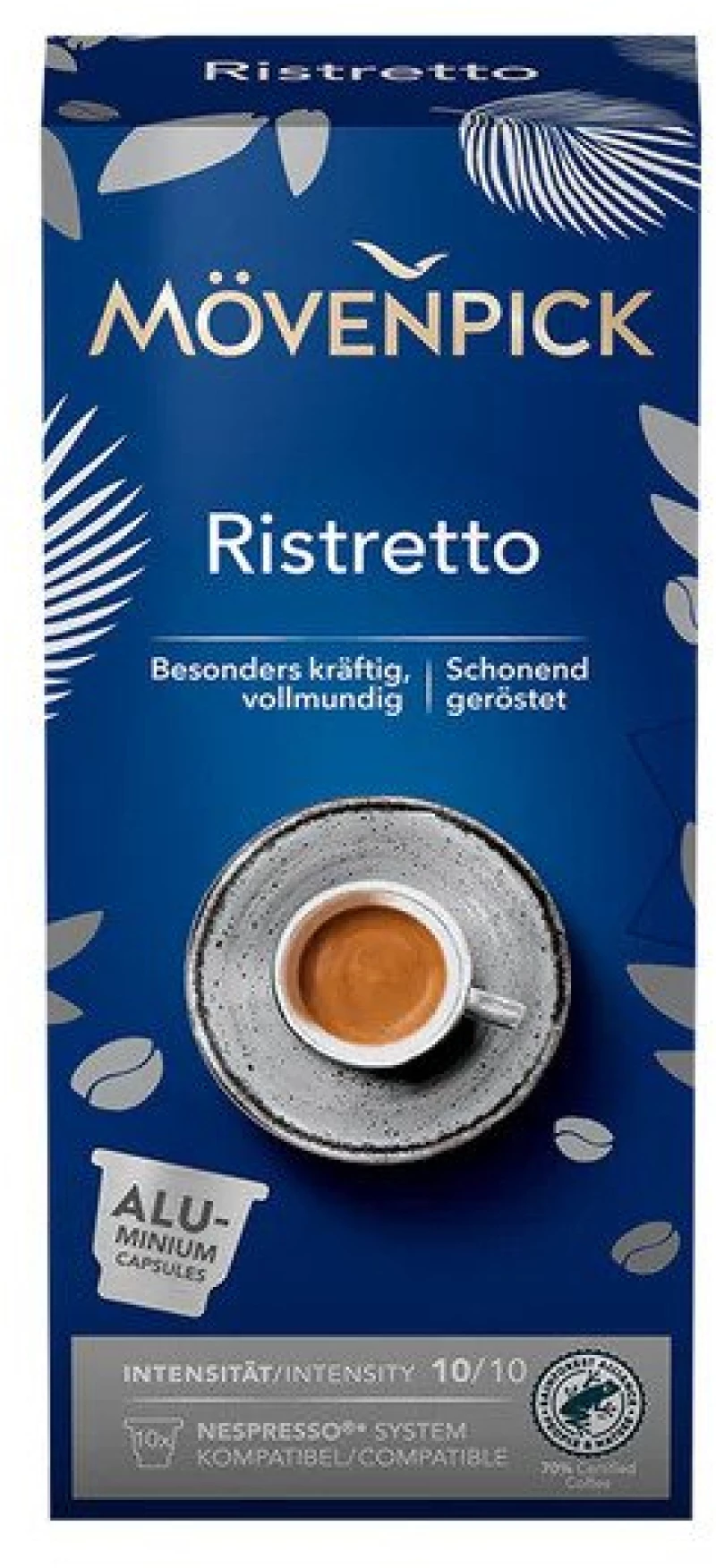 Movenpick Κάψουλες Espresso Ristretto Συμβατές Με Μηχανή Nespresso 10caps 57g