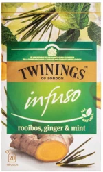 Αφέψημα Βοτάνων Twinings Infuso Rooibos Ginger and Mint 20 Tea Bags