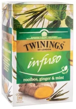 Αφέψημα Βοτάνων Twinings Infuso Rooibos Ginger and Mint 20 Tea Bags