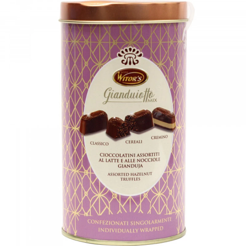 Σοκολατάκια Συλλογή Witors Gianduiotto Assorted Hazelnut Truffles Gift Tin 250g