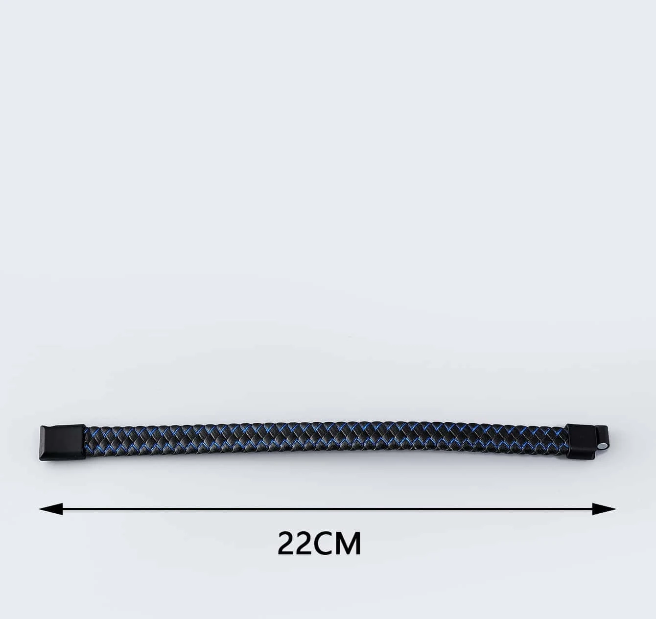 Μπλε ανδρικό δερμάτινο βραχιόλι