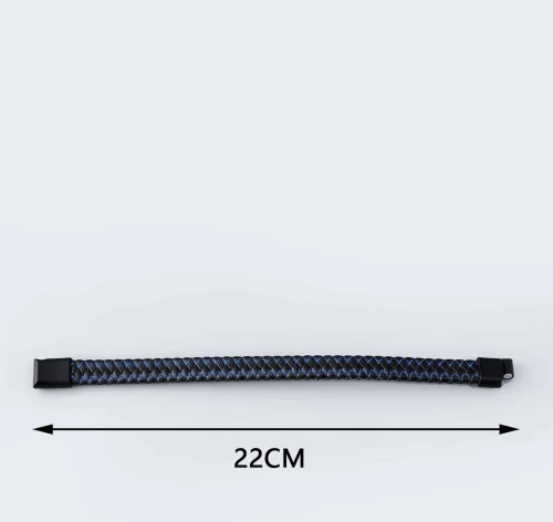 Μπλε ανδρικό δερμάτινο βραχιόλι