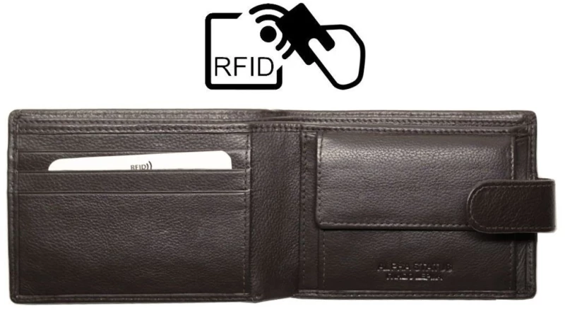 Πορτοφόλι δερμάτινο Alpha Status Brown RFID
