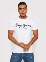 Pepe Jeans Ανδρικό T-shirt Original Stretch PM508210-800 Λευκό